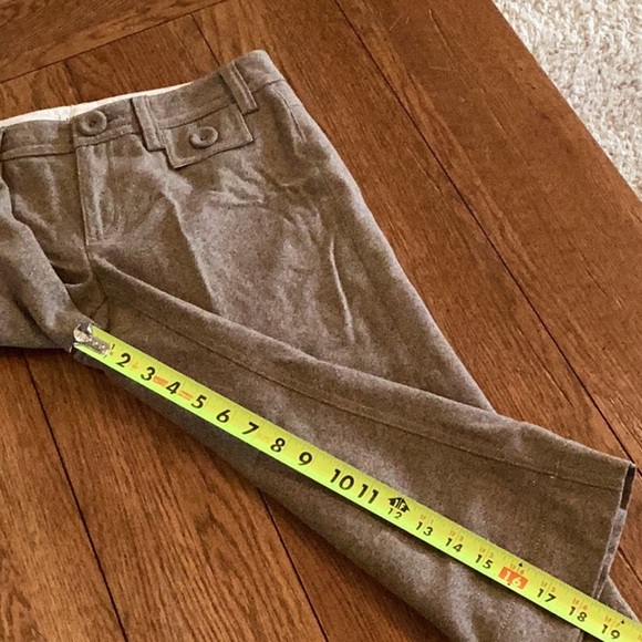 Banana Republic brown wool blend wide leg cropped pants. Women’s size 4 - Picture 12 of 16